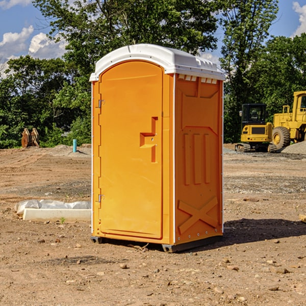 can i customize the exterior of the portable restrooms with my event logo or branding in Newville